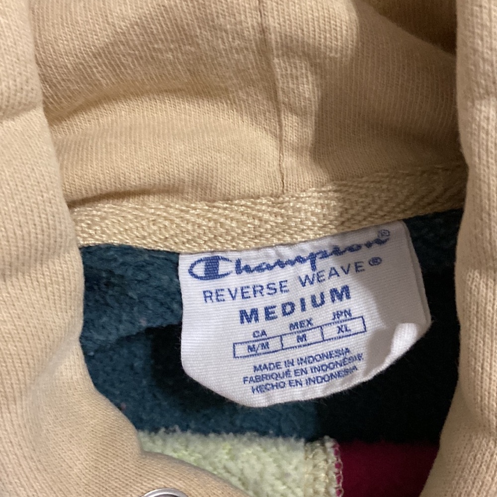 Champion Reverse Weave Color Block Hoodie Size M - image 3